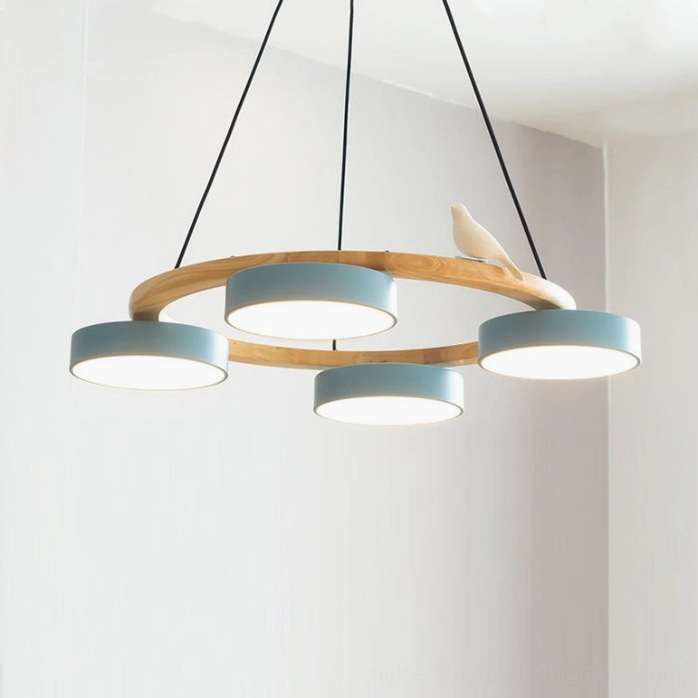 Sienna bird round pendant light white finish showing clean crisp aesthetic with contemporary Scandinavian design appeal