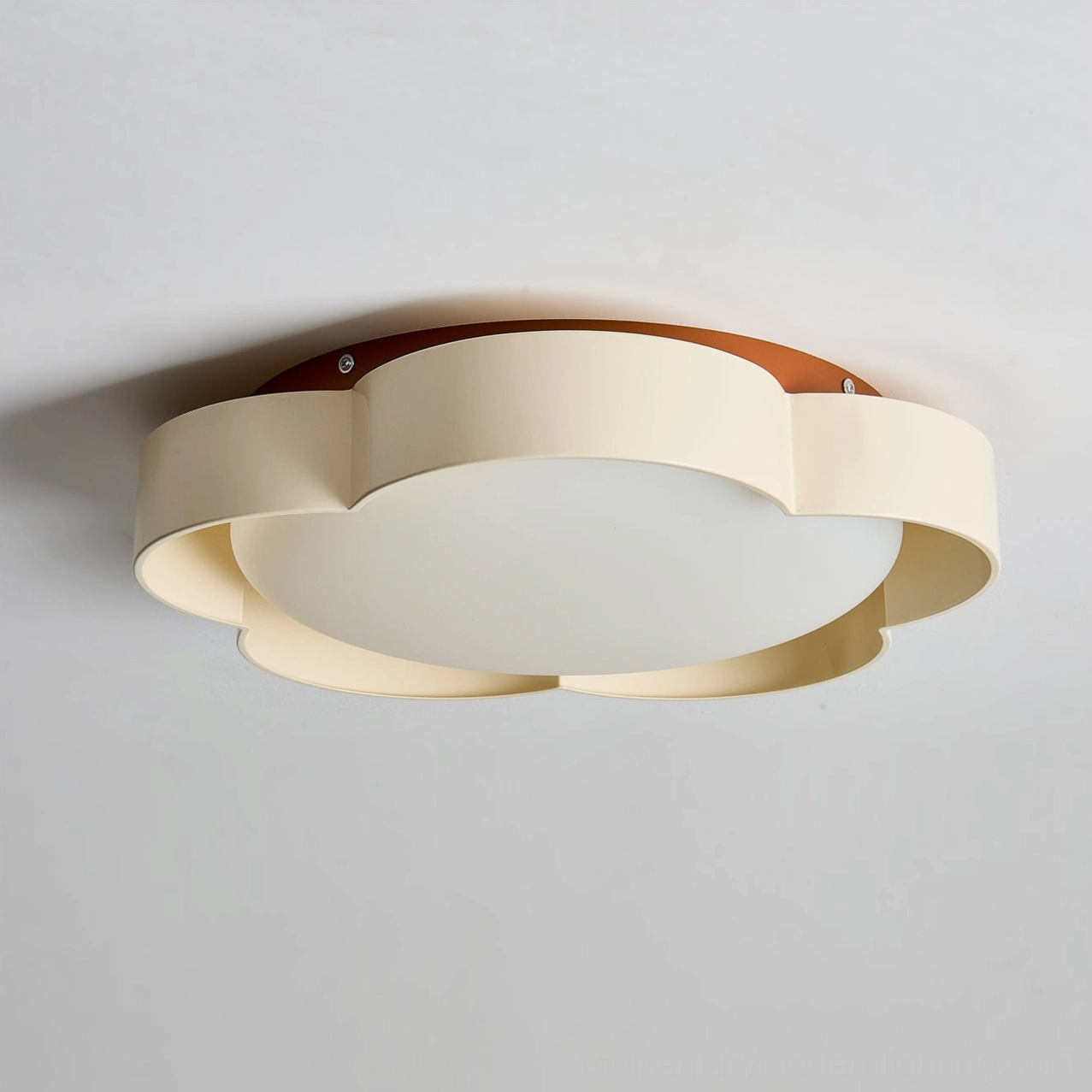 Sika ceiling lamp showing complete petal structure from directly overhead perspective on white background