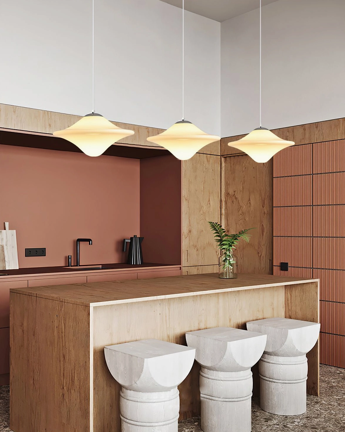 Skye Flyer pendant lamp as design statement piece in contemporary home setting