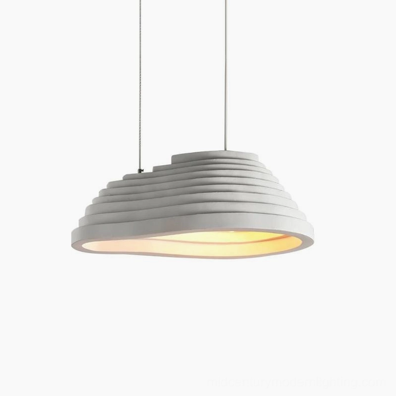 60cm diameter organic pendant light fixture compact size option for intimate dining and living spaces