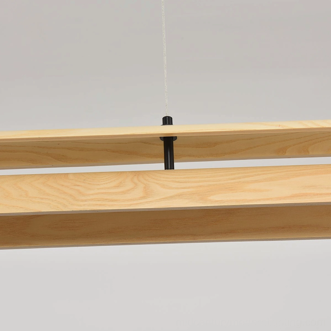 Mid-century modern linear light fixture scandinavian design influence