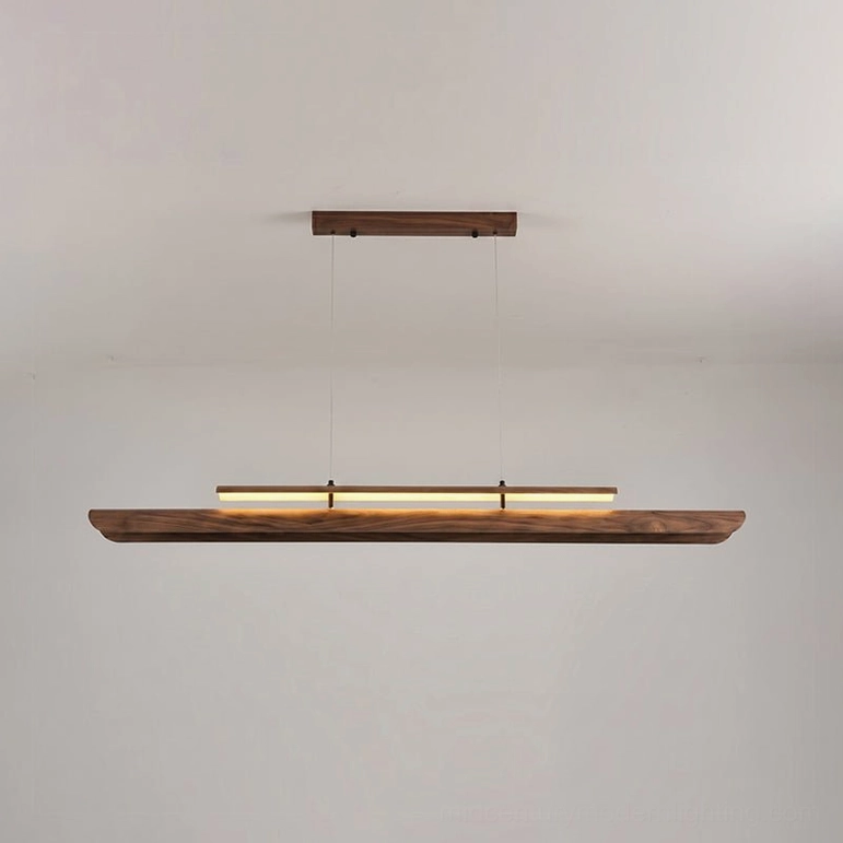 Sora chandelier natural wood tone 47 inch compact dining solution