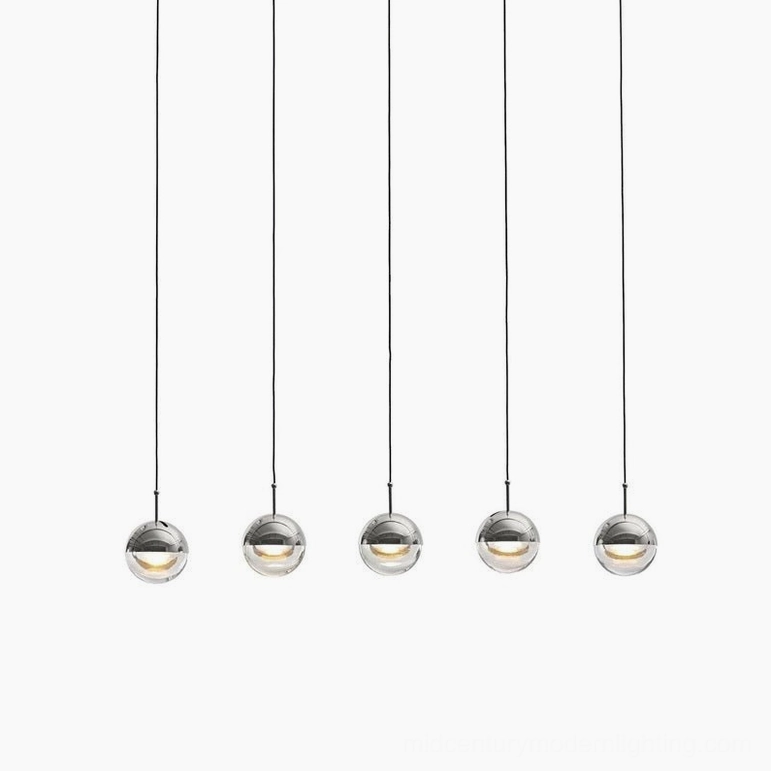 Spherical pendant light fixture modern minimalist ambient hanging contemporary home lighting