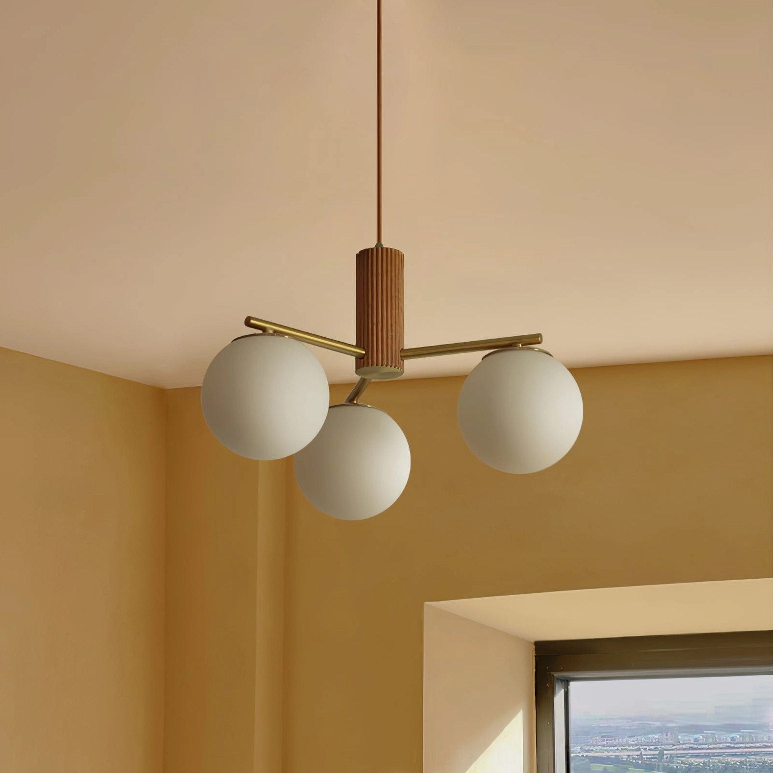 Sputnik chandelier statement size variant 14.9 inch height professional product photography