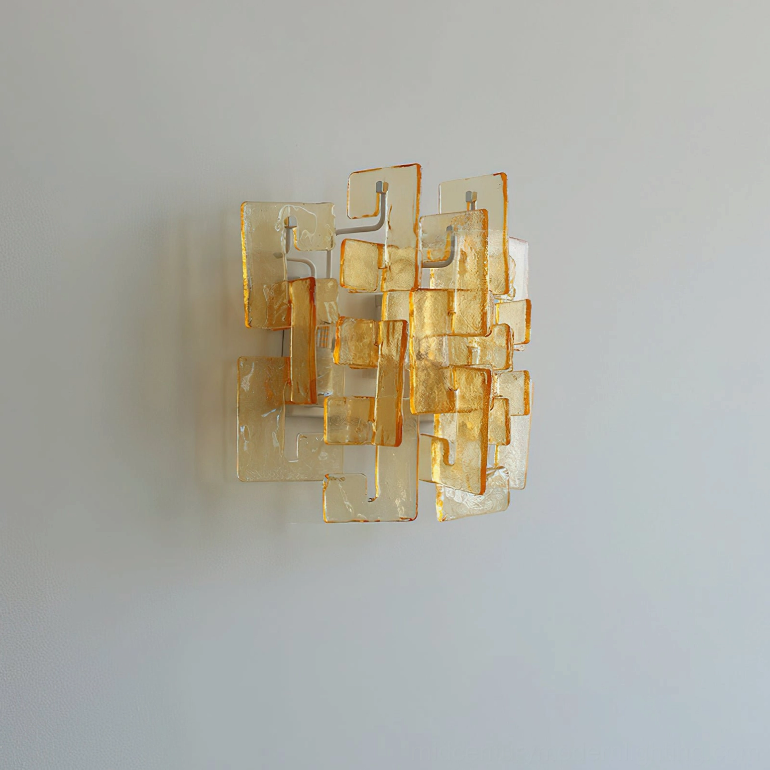 Stagger cast glass sconce ambient bedroom accent wall lighting warm intimate glow