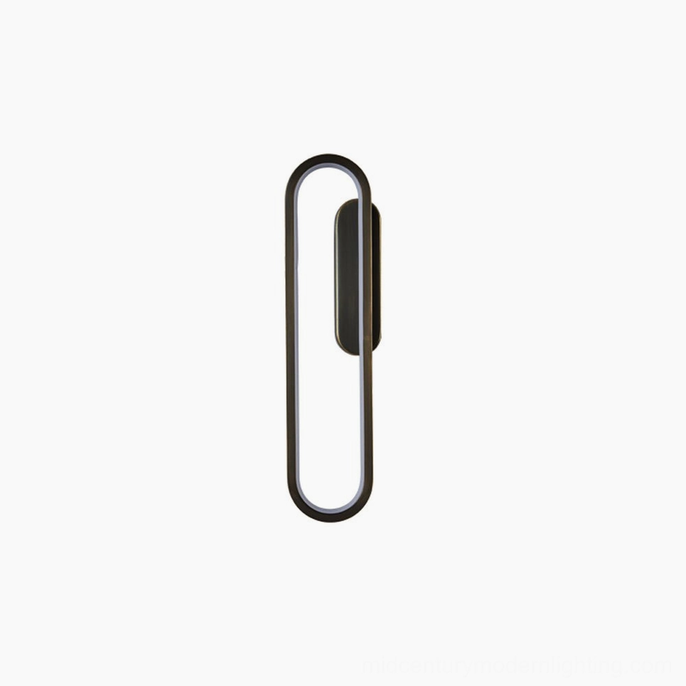 Starkey LED wall sconce product overview showing complete minimalist oval design and finish options