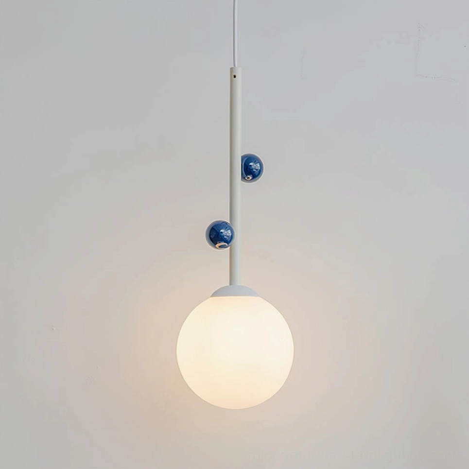 Stax blue and white pendant lamp color option modern minimalist ceiling fixture