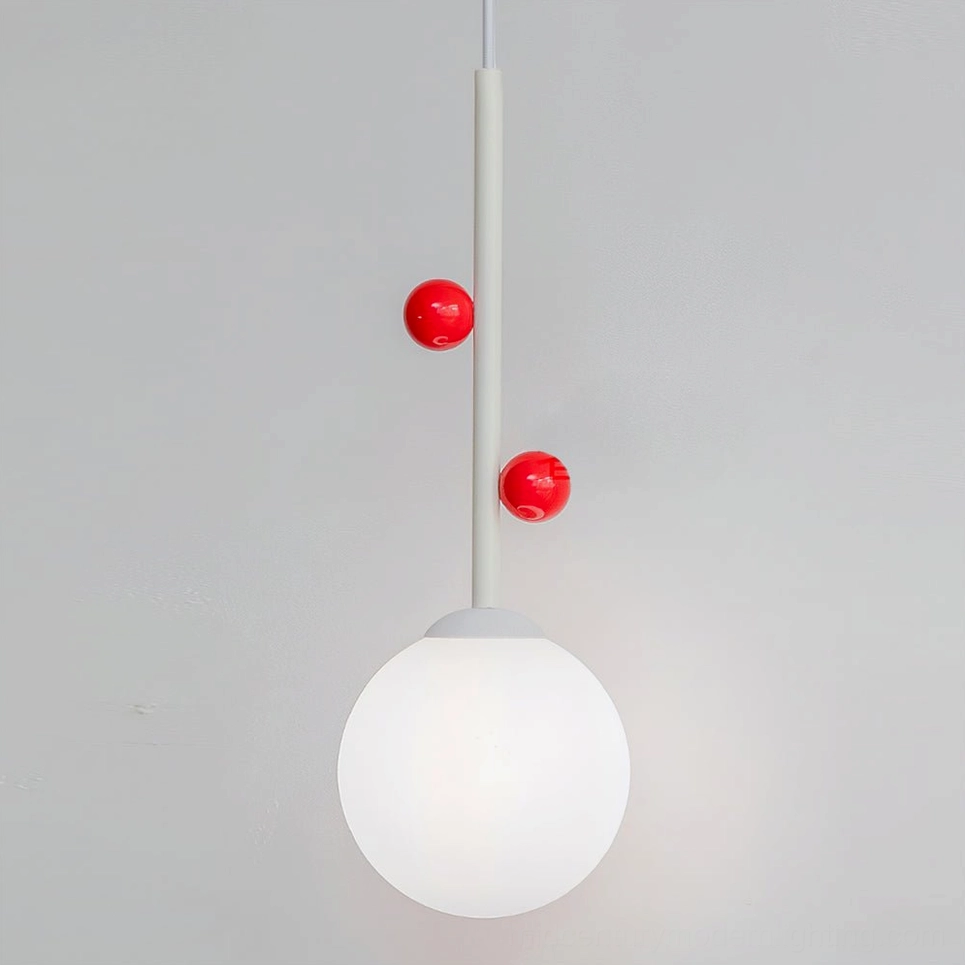 Stax pendant lamp showing geometric design and color-blocking aesthetic, architectural view