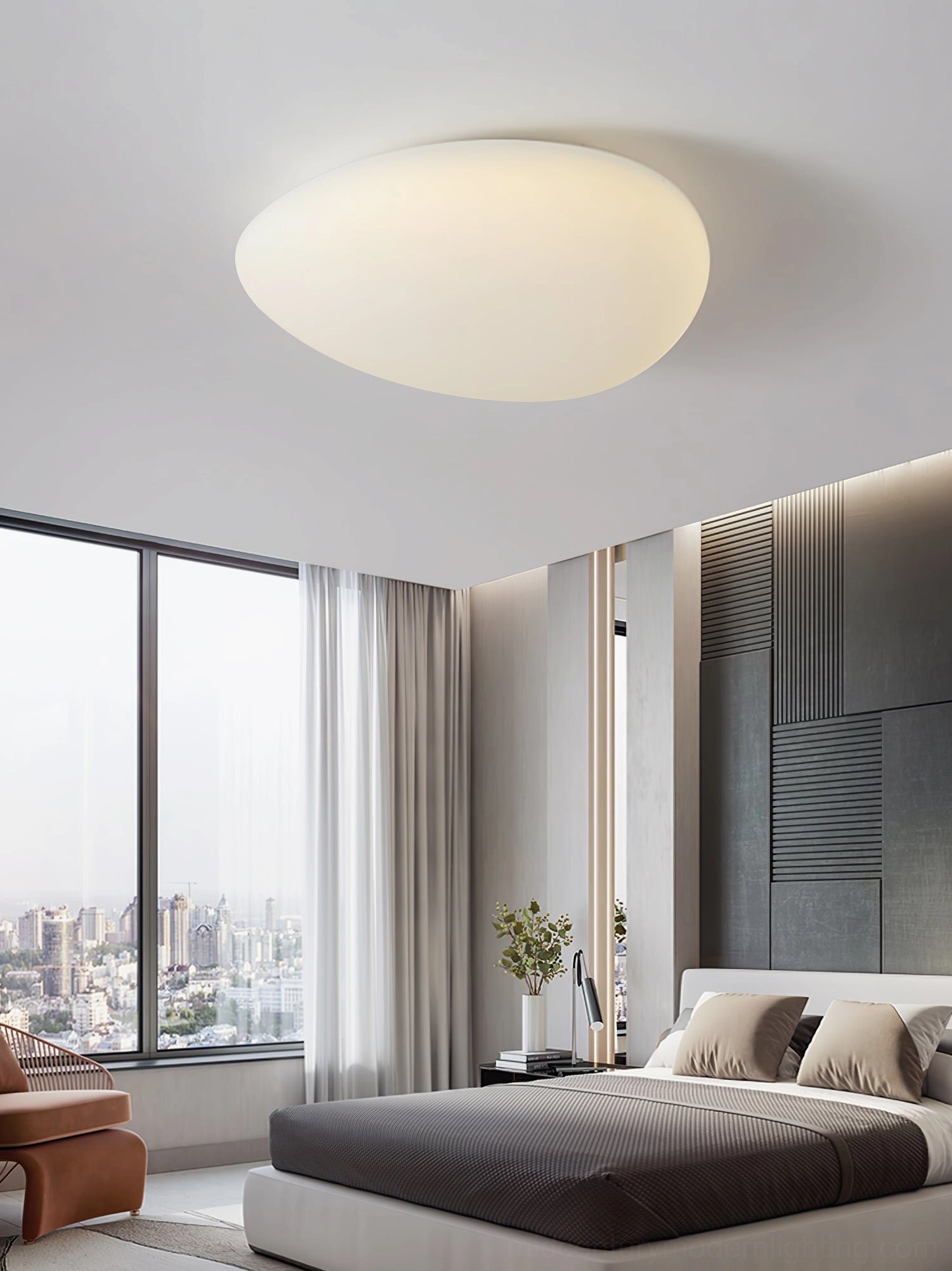 Toan LED ceiling lamp size comparison and technical specifications diagram, three-size options