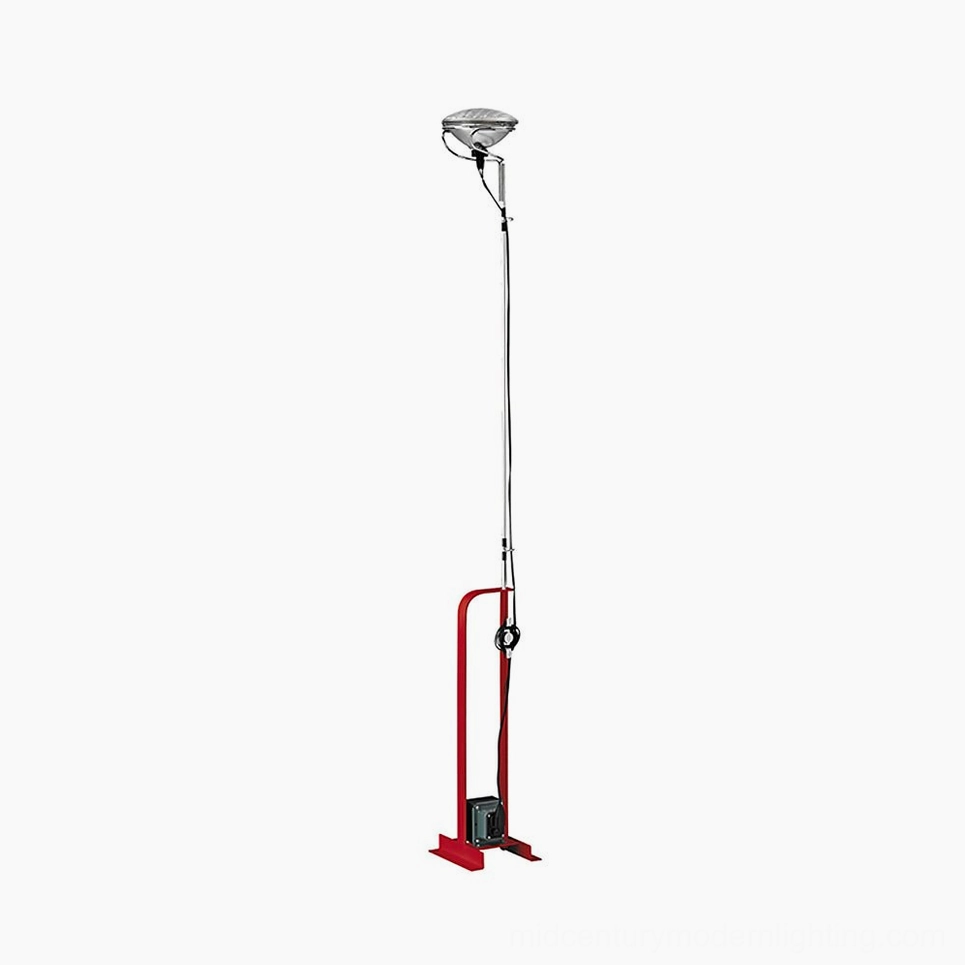 Toio red floor lamp warm white integrated LED lighting
