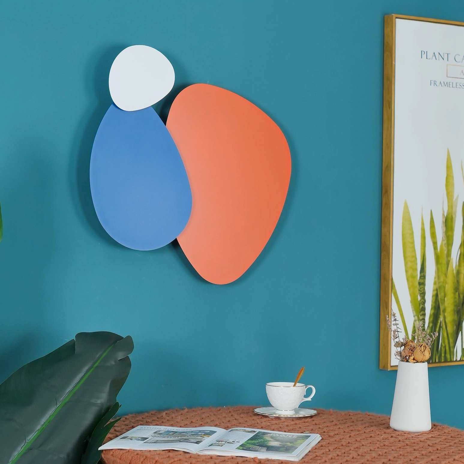 Tria wall lamp in warm light setting creating intimate ambient glow in contemporary bedroom