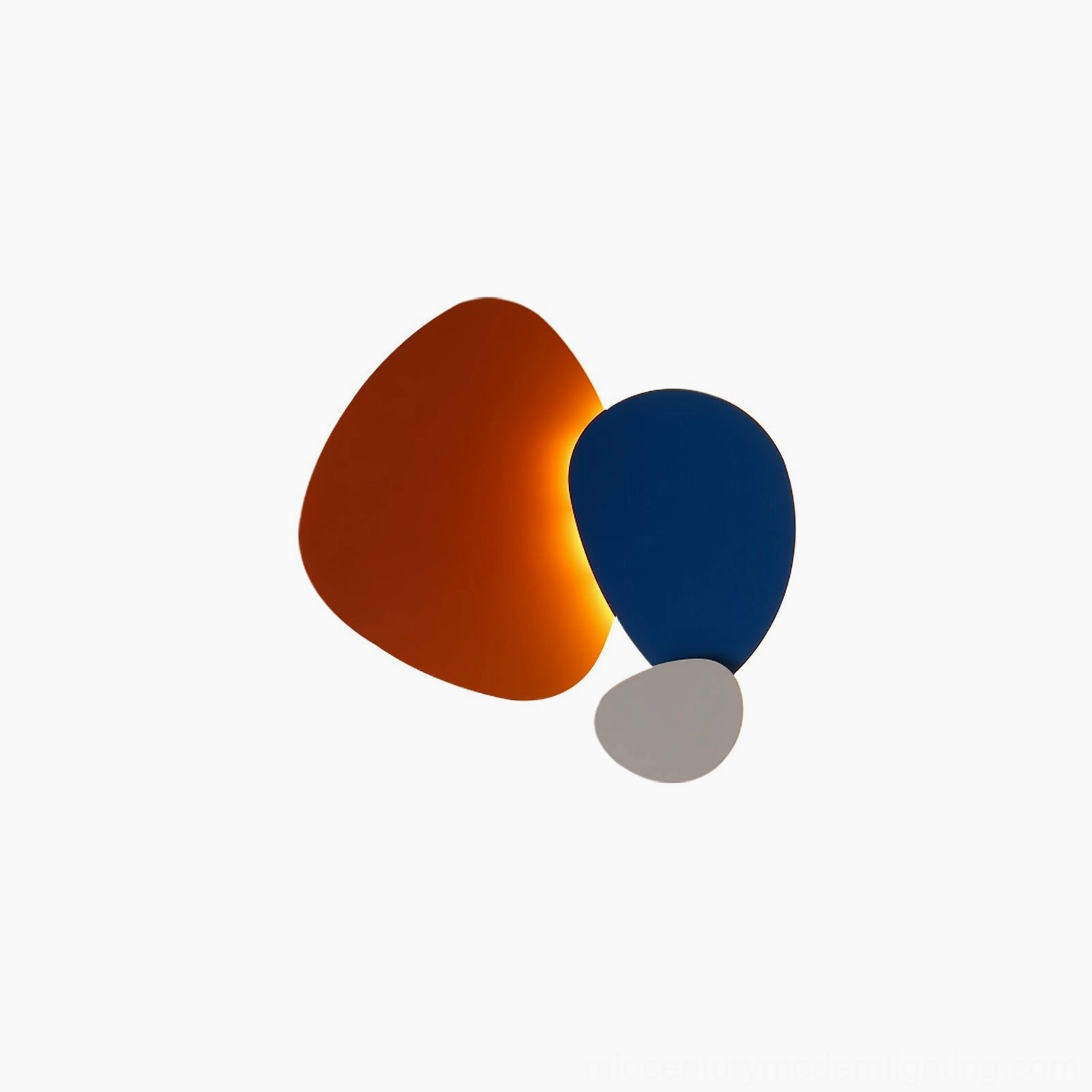 Tria contemporary LED wall lamp with matte finish and modern pebble-shaped silhouette