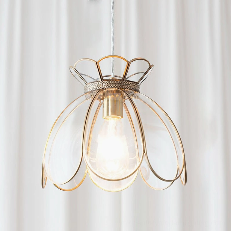 Turrella botanical petal glass pendant light in ambient studio lighting showcase
