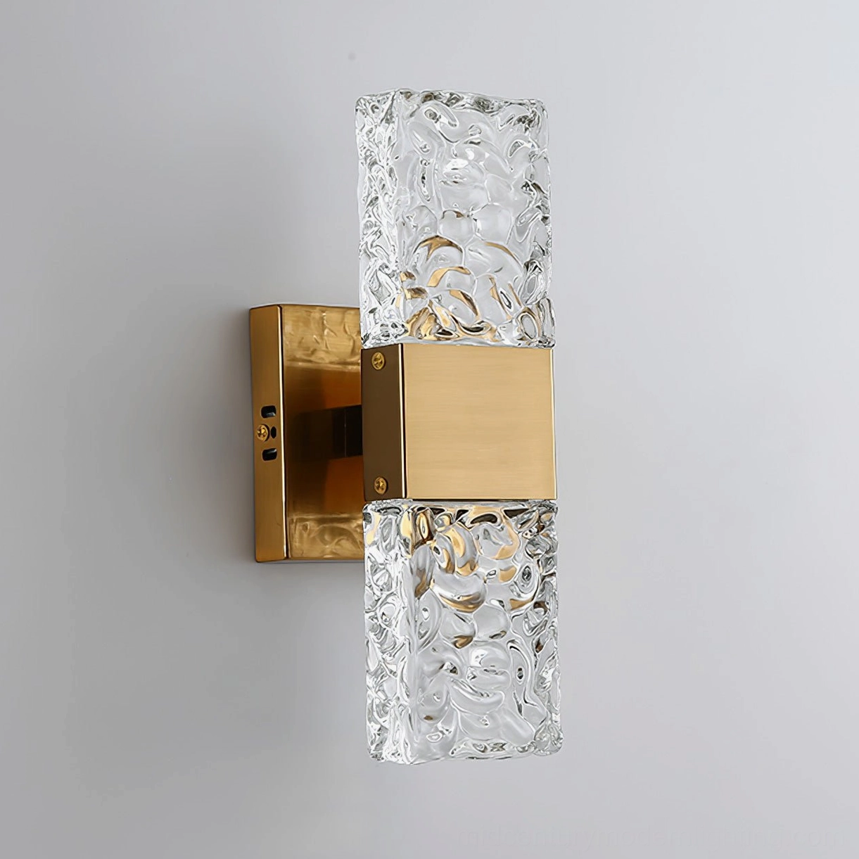 Vega wall lamp mounted in contemporary interior with neutral palette, sophisticated minimalist design