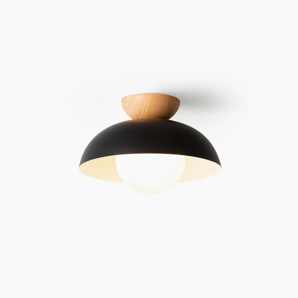 Volo ceiling lamp - hardwired installation detail, junction box mounting, professional setup