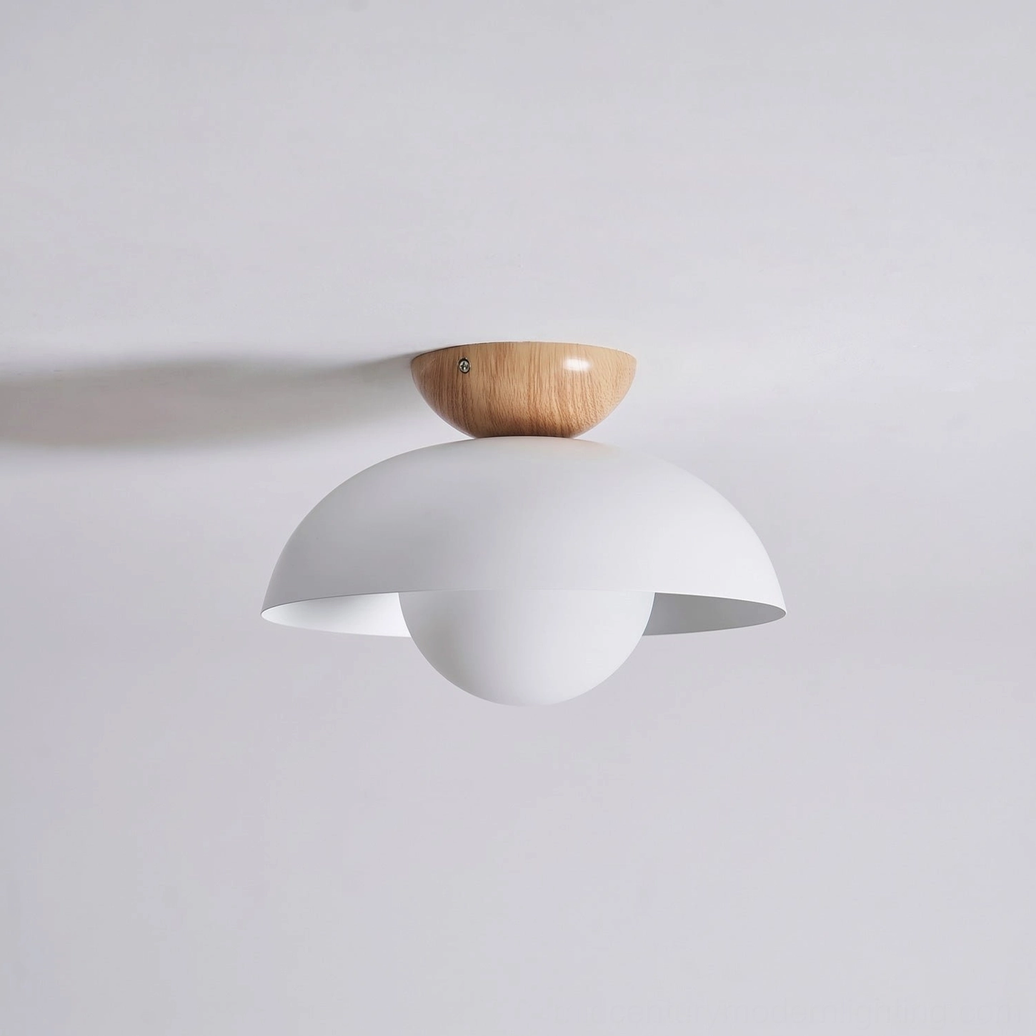 Volo ceiling lamp - lofted mezzanine installation, sloped ceiling compatibility feature