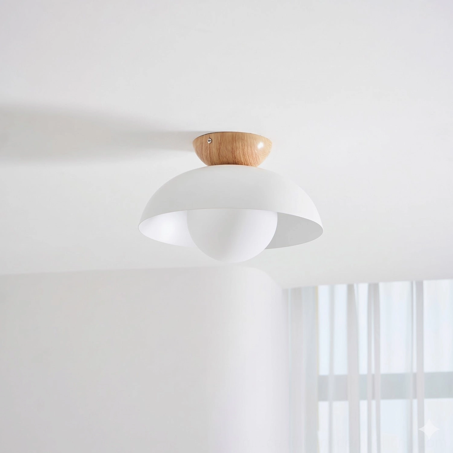 Volo ceiling lamp collection - all three finishes installed, design versatility showcase