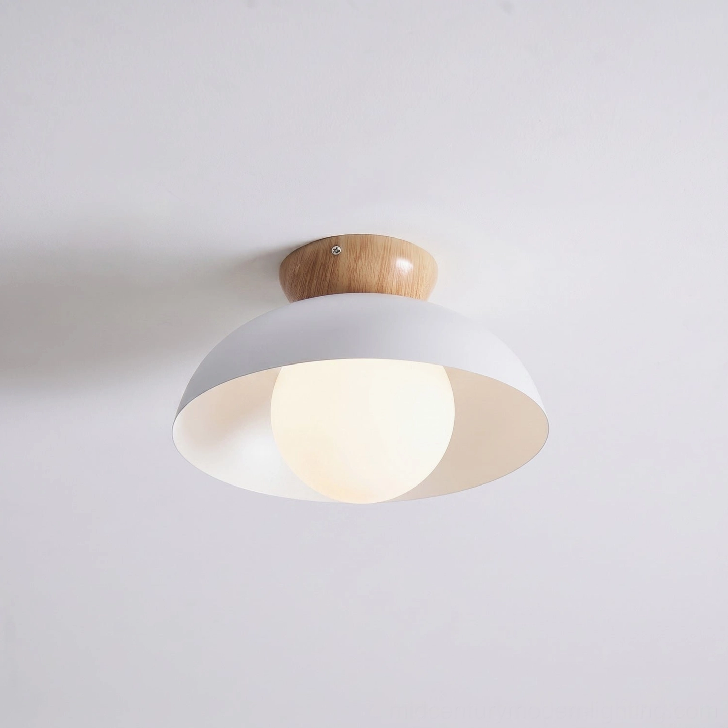 Volo white ceiling lamp - clean minimalist form, Scandinavian mid-century modern design