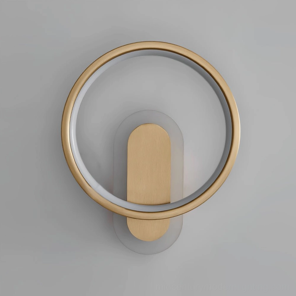 Modern bedroom wall lamp installation demonstrating proper mounting and clearance specifications