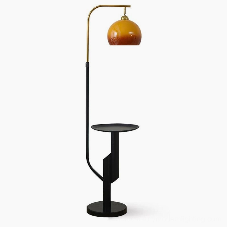 Winona arc floor lamp black finish hero shot, studio lighting showcasing sculptural form and proportions