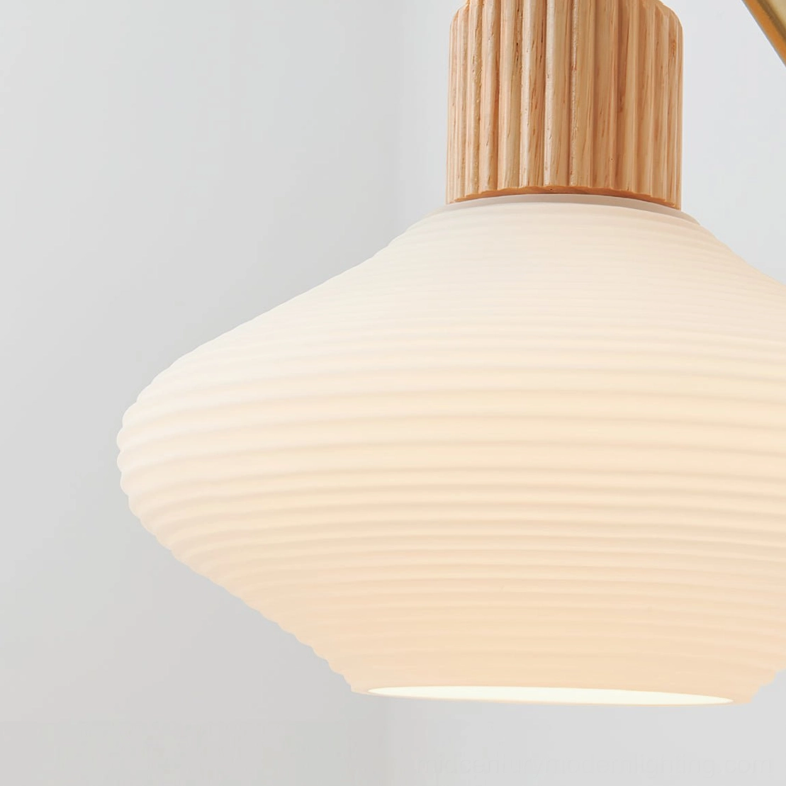 Wohlert Nordic glass and wood wall sconce architectural style detail
