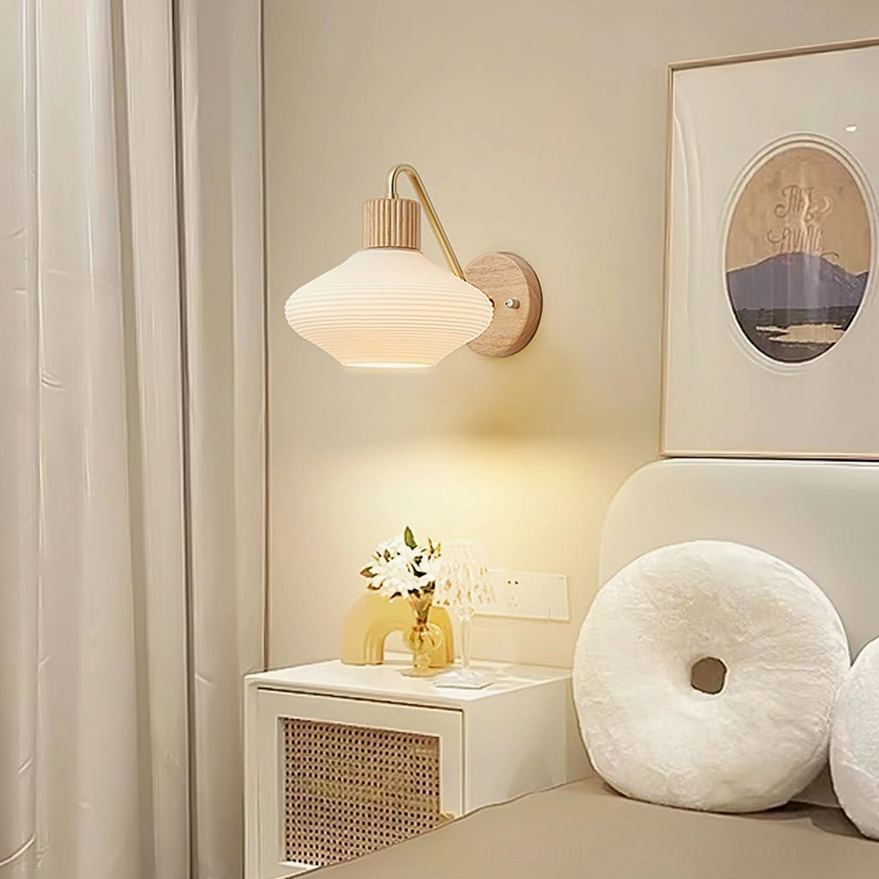 Wohlert Nordic minimalist wall lamp in home interior decor setting