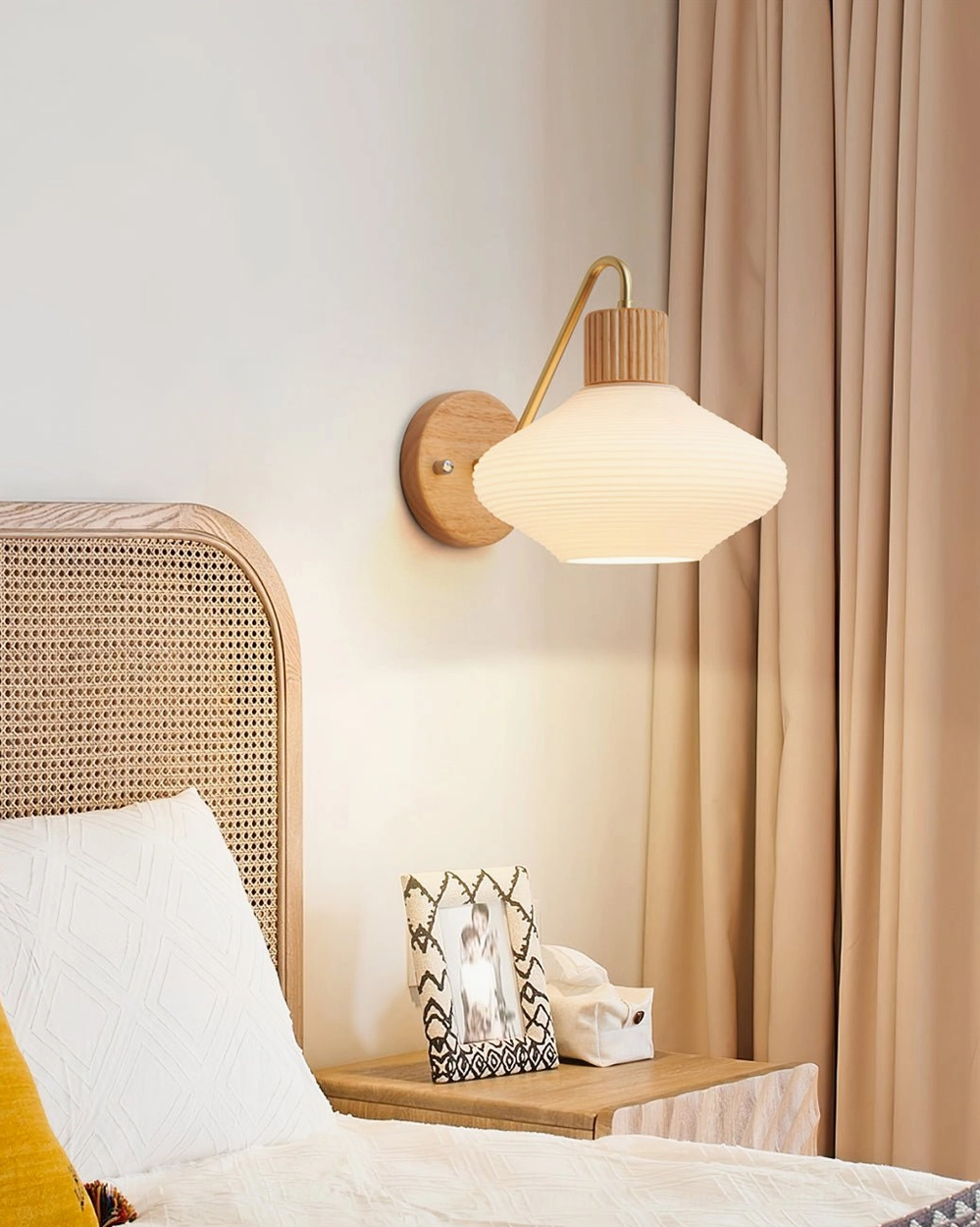 Wohlert wall-mounted sconce installation with warm ambient lighting