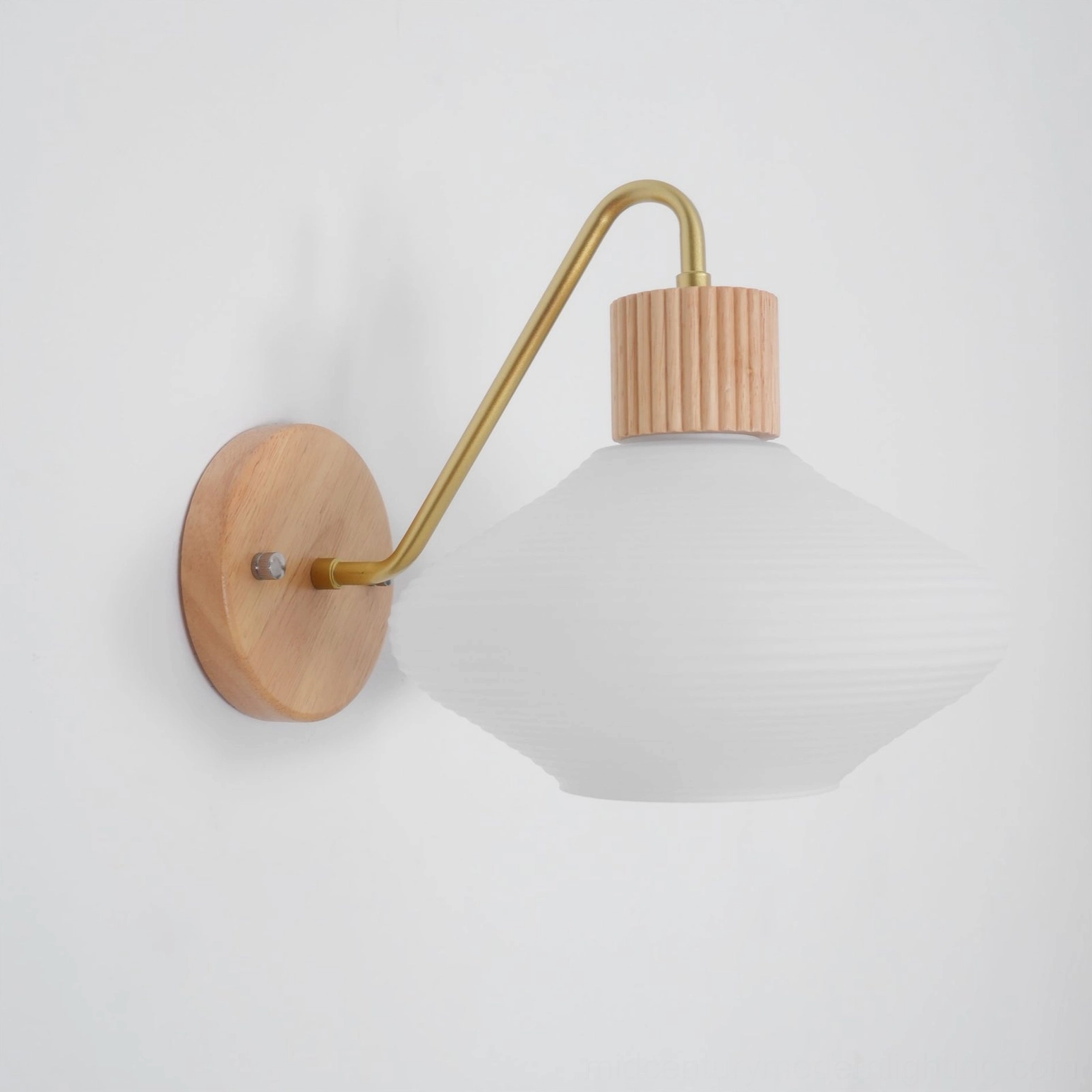 Wohlert unlit Nordic sconce tapered matte white glass shade side angle