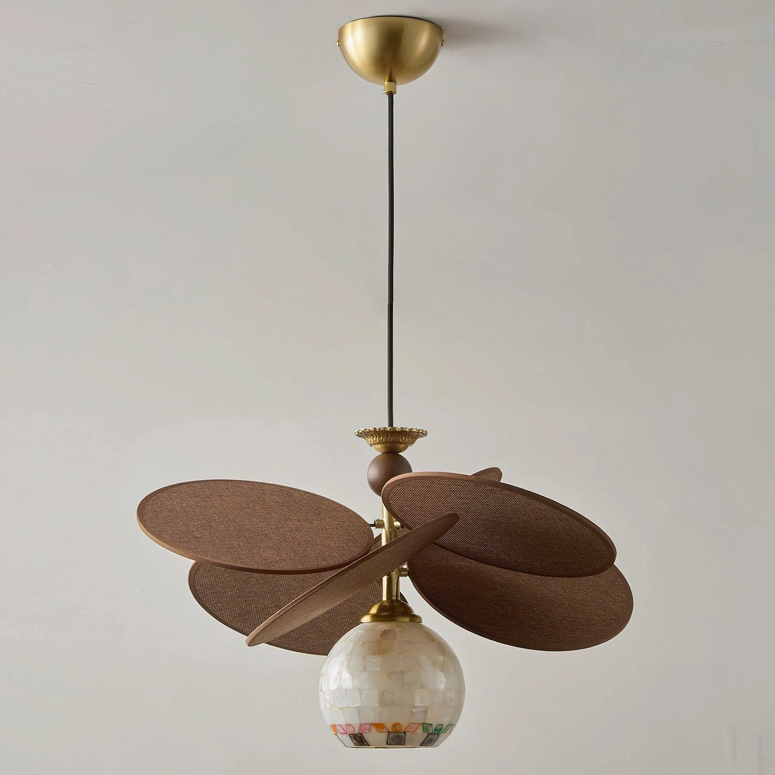 Zinnia Flora mid-century modern chandelier artistic botanical-inspired multi-light fixture