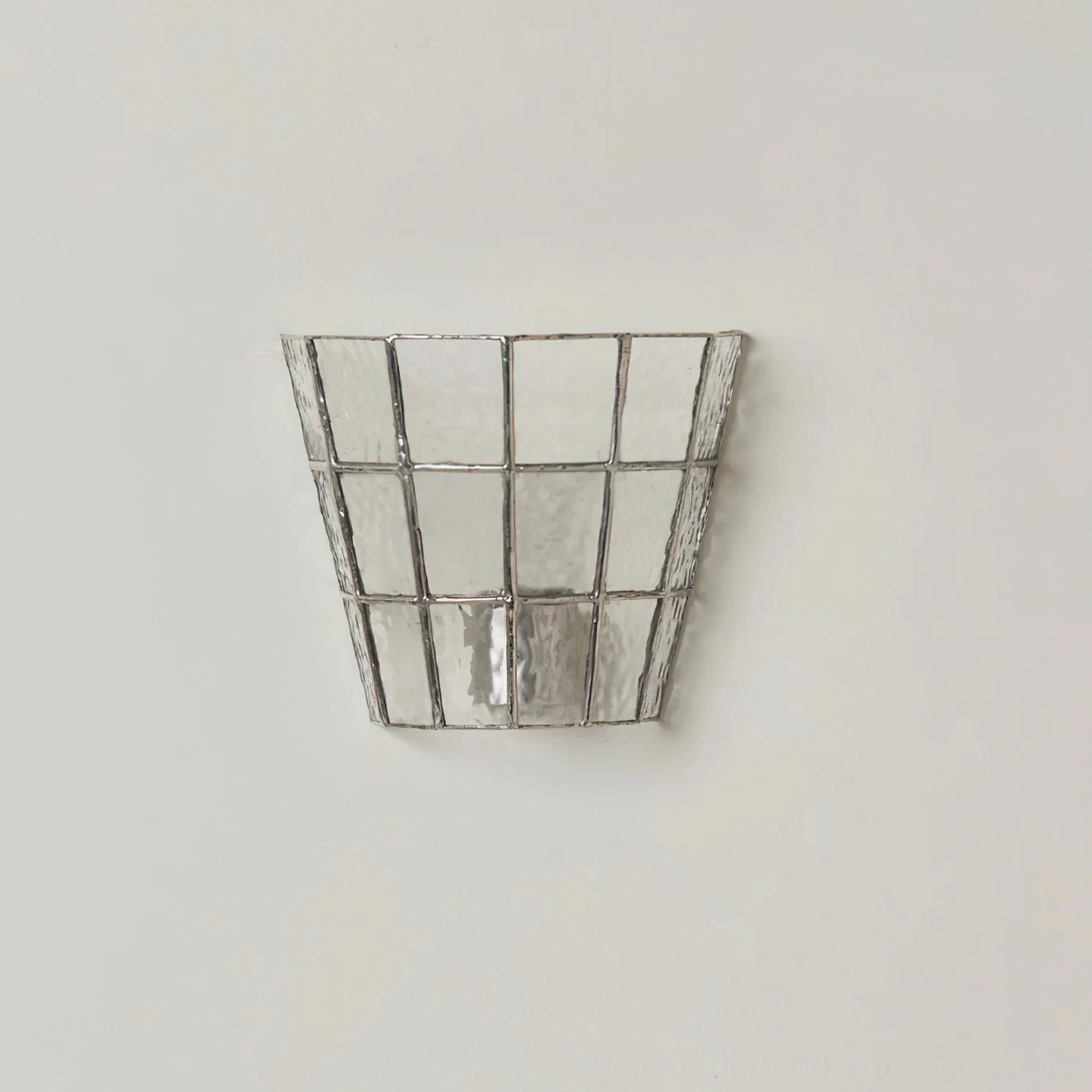 Zola stained glass wall sconce all four colorways displayed together clear blue amber smoky gray