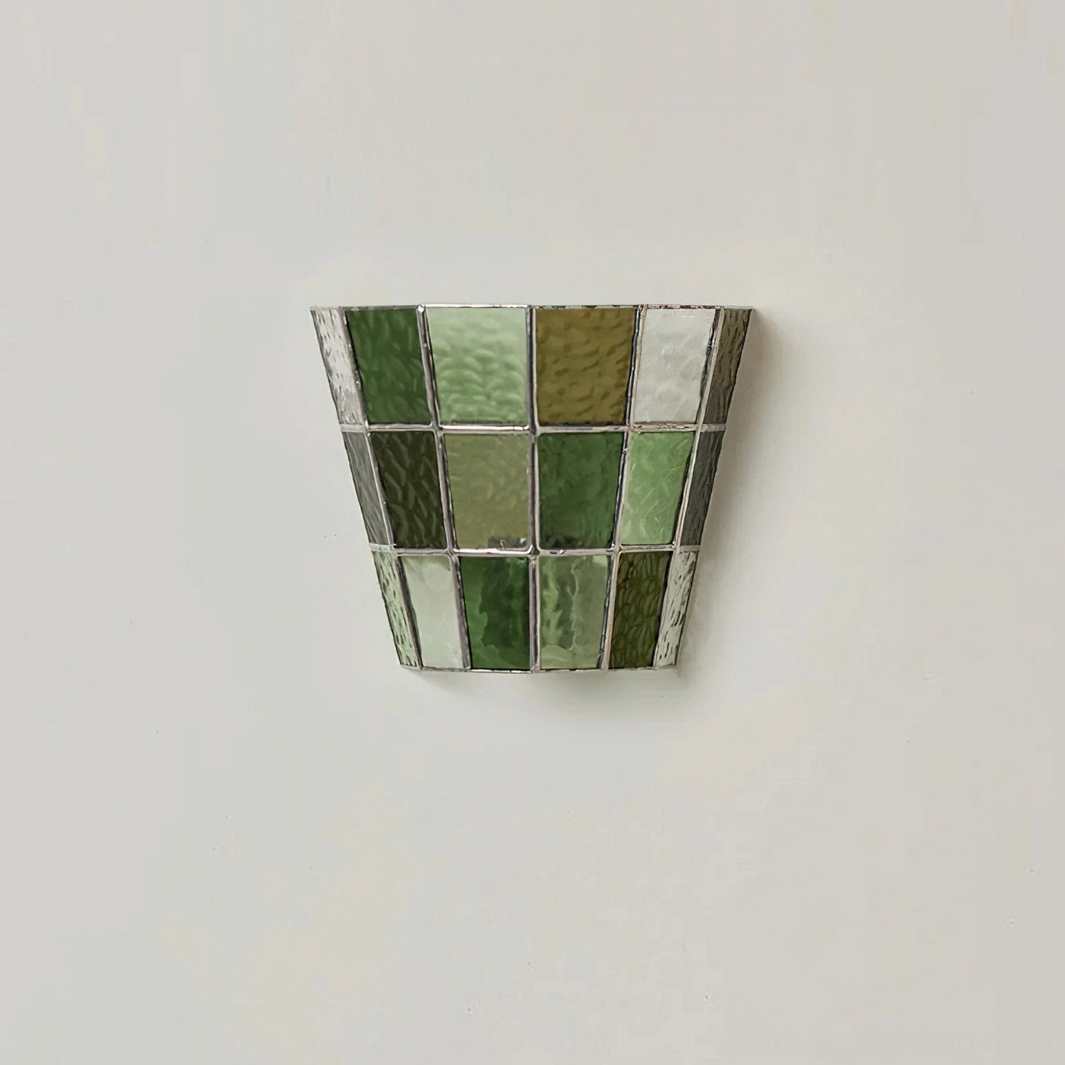 Zola smoky gray leaded glass wall sconce neutral sophisticated colorway close-up